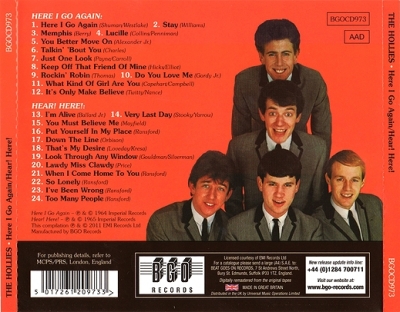 The Hollies (2011) "Here I Go Again + Hear! Here!"