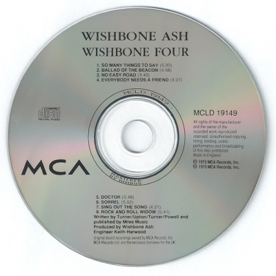 Wishbone Ash - Wishbone Four (1973) [MCLD 19149, Nimbus]