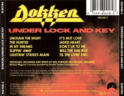 Dokken - "Under Lock And Key " (1985)