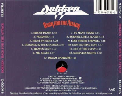 Dokken - "Back For The Attack " (1987)